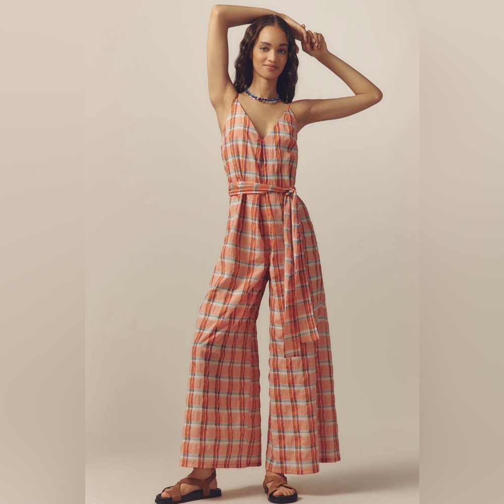 Corey Lynn Calter V-Neck Waistless Jumpsuit